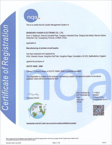 Quality Certificate
